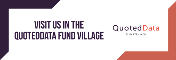 Visit us in the QuotedData Fund Village banner